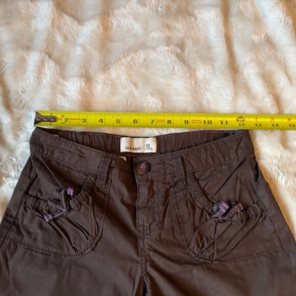2/$30 Old Navy Brown Capri Pants Girl's Size 10 - Picture 9 of 14